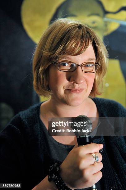 Stand-up comedian Sarah Millican performing at the Stand Comedy Club as part of the Edinburgh Festival Fringe.