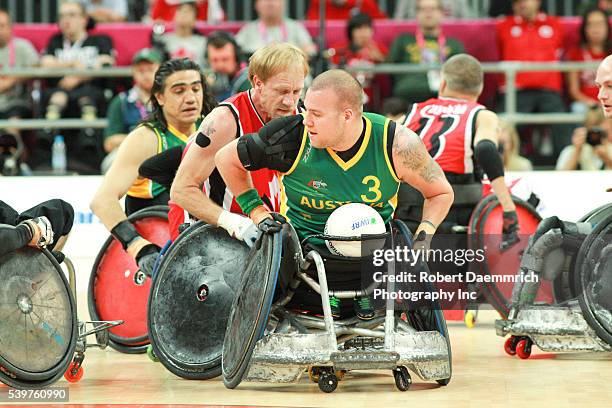 September 9, 2012 London, United Kingdom: Australia's wheelchair rugby team scored a convincing 66-51 victory over Canada to win the gold medal on...