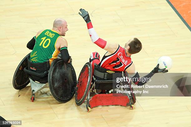 September 9, 2012 London, United Kingdom: Australia's wheelchair rugby team scored a convincing 66-51 victory over Canada to win the gold medal on...
