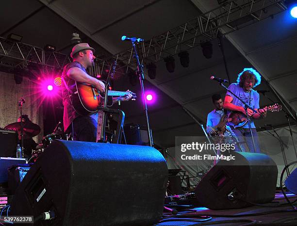 Recording artists Scott Vestal and Sam Bush of Sam Bush Band perform onstage at That Tent during Day 4 of the 2016 Bonnaroo Arts And Music Festival...