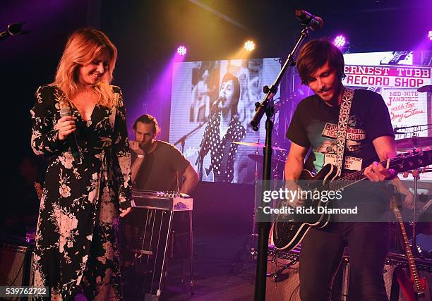 Singer/Songwriter Lucie Silvas joins Charlie Worsham during Charlie Worsham's Midnight Jam - Day 3 on June 10, 2016 in Nashville, Tennessee.