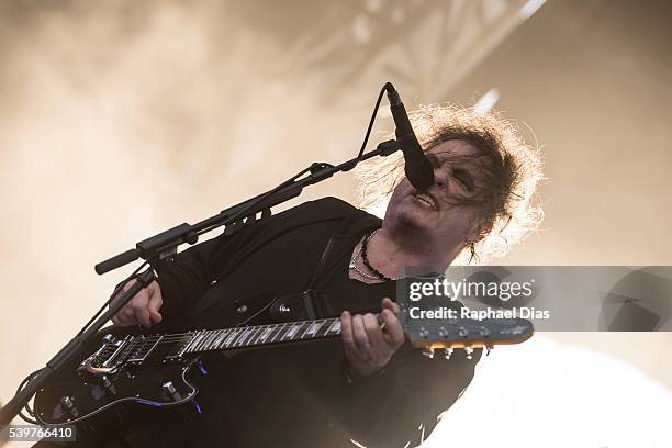 Robert Smith from The Cure performs at Bestival day 2 at Woodbine Park on June 12, 2016 in Toronto, Canada.