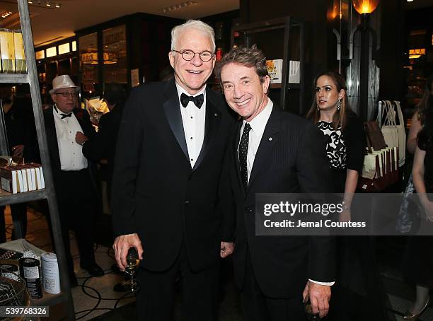 Comedians Steve Martin and Martin Short attend the after party for the 2016 Tony Awards Gala presented by Porsche at the Plaza Hotel on June 12, 2016...