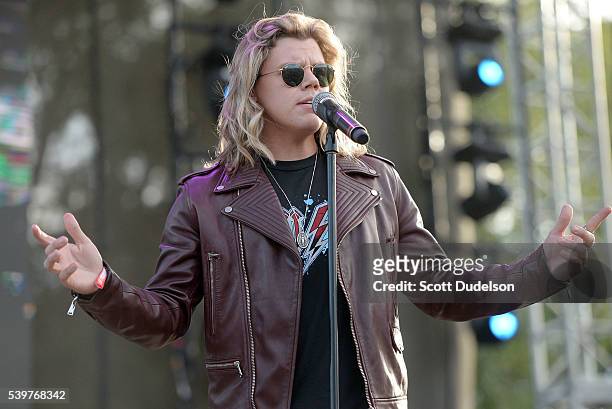 Singer Conrad Sewell performs onstage during LA Pride on June 12, 2016 in West Hollywood, California.