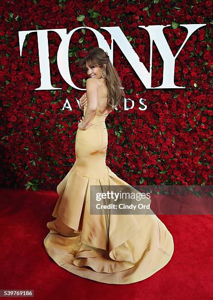 Singer Thalia poses for a photo at the Nordstrom photo booth at the 70th Annual Tony Awards at The Beacon Theatre on June 12, 2016 in New York City.