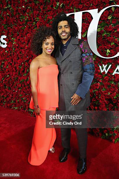 Jalene Goodwin and actor Daveed Diggs attend the 70th Annual Tony Awards at The Beacon Theatre on June 12, 2016 in New York City.