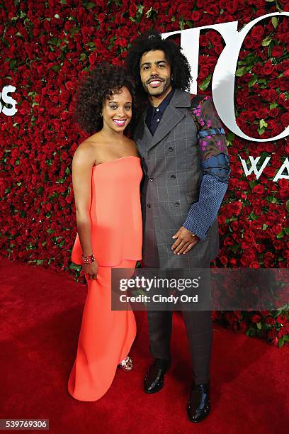 Jalene Goodwin and actor Daveed Diggs attend the 70th Annual Tony Awards at The Beacon Theatre on June 12, 2016 in New York City.