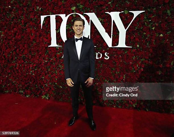 Actor Aaron Tveit attends the 70th Annual Tony Awards at The Beacon Theatre on June 12, 2016 in New York City.