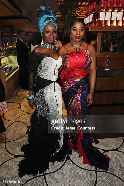 Hadar Busia Singleton and actress Akosua Busia attend the after party for the 2016 Tony Awards Gala presented by Porsche at the Plaza Hotel on June...