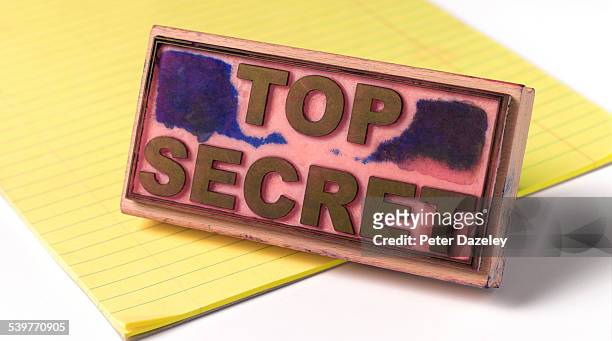 top secret stamp - confidential mot anglais photos et images de collection