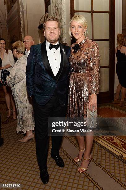 Actor James Corden and producer Julia Carey attend the after party for the 2016 Tony Awards Gala presented by Porsche at the Plaza Hotel on June 12,...