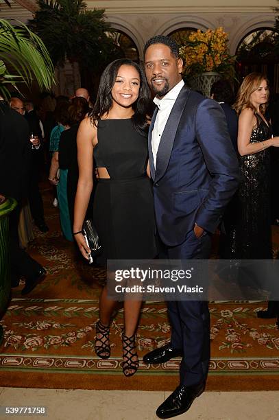 Brielle Underwood and actor Blair Underwood attend the after party for the 2016 Tony Awards Gala presented by Porsche at the Plaza Hotel on June 12,...