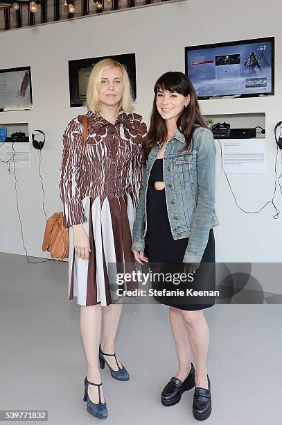 Lena Herzog and Maggie Morris attend Take-Two Interactive And Audemars Piguet Host Intimate Dinner To Celebrate The Launch Of E3 at Chateau Marmont...