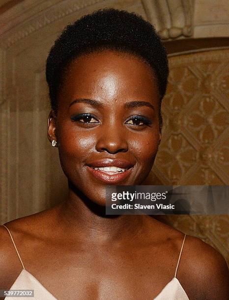 Actress Lupita Nyong'o attends the after party for the 2016 Tony Awards Gala presented by Porsche at the Plaza Hotel on June 12, 2016 in New York...