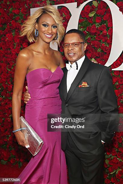 Lauren Maillian and Stephen C. Byrd attend the 70th Annual Tony Awards at The Beacon Theatre on June 12, 2016 in New York City.