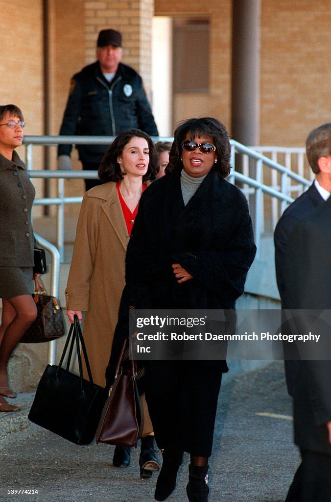 Oprah Winfrey Leaving Amarillo Courthouse