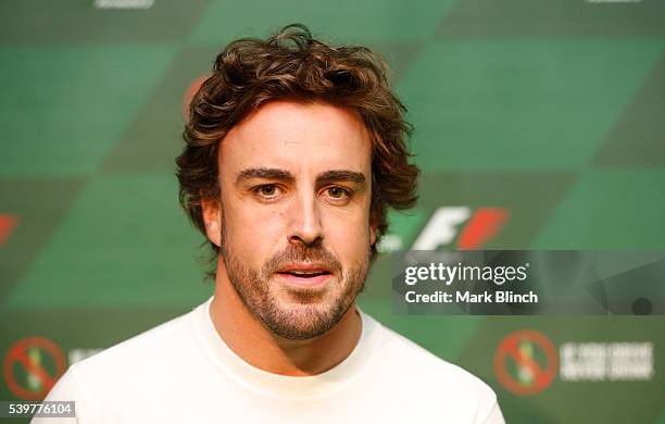 Formula One driver Fernando Alonso of Spain arrives at the Official F1 Heineken Party After The Canadian Grand Prix, on June 12, 2016 in Montreal,...