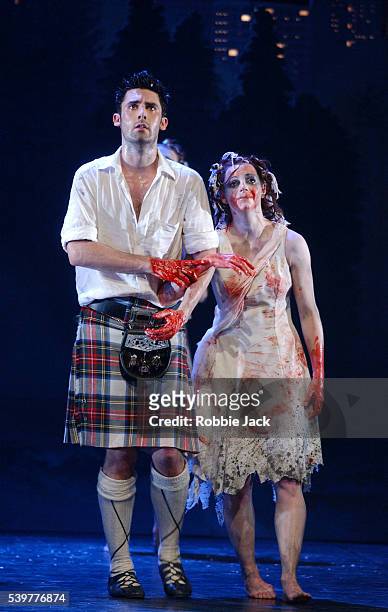 James Leece and Kerry Biggin in the production Highland Fling at Sadlers Wells Theater in London.