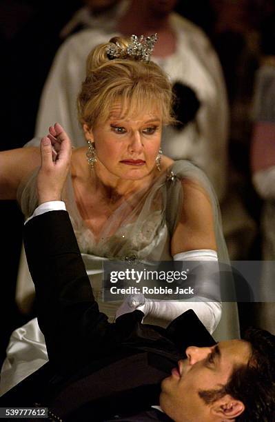 Karita Mattila and Marcelo Alvarez in the Royal Opera's production Un Ballo In Maschera at the Royal Opera House, Covent Garden, London. Composer:...