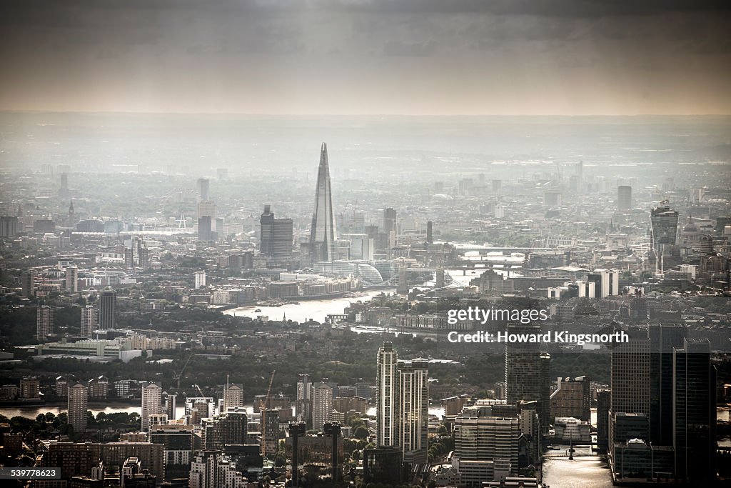 The Shard and City Aerial view