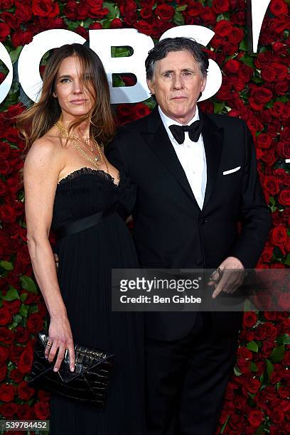 Producer Hannah Beth King and actor Gabriel Byrne attend the 70th Annual Tony Awards at The Beacon Theatre on June 12, 2016 in New York City.