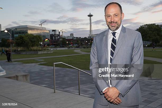 Festival Director and Chief Curator Carl Spence poses for a photo before the SIFF Closing Night Party on June 12, 2016 in Seattle, Washington.