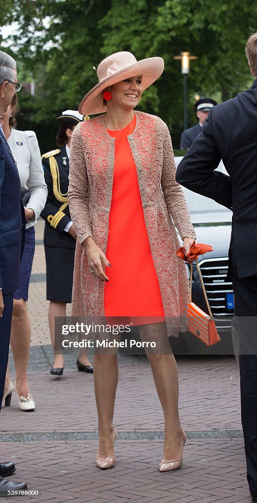 King Willem-Alexander and Queen Maxima Of The Netherlands Tour Friesland Province