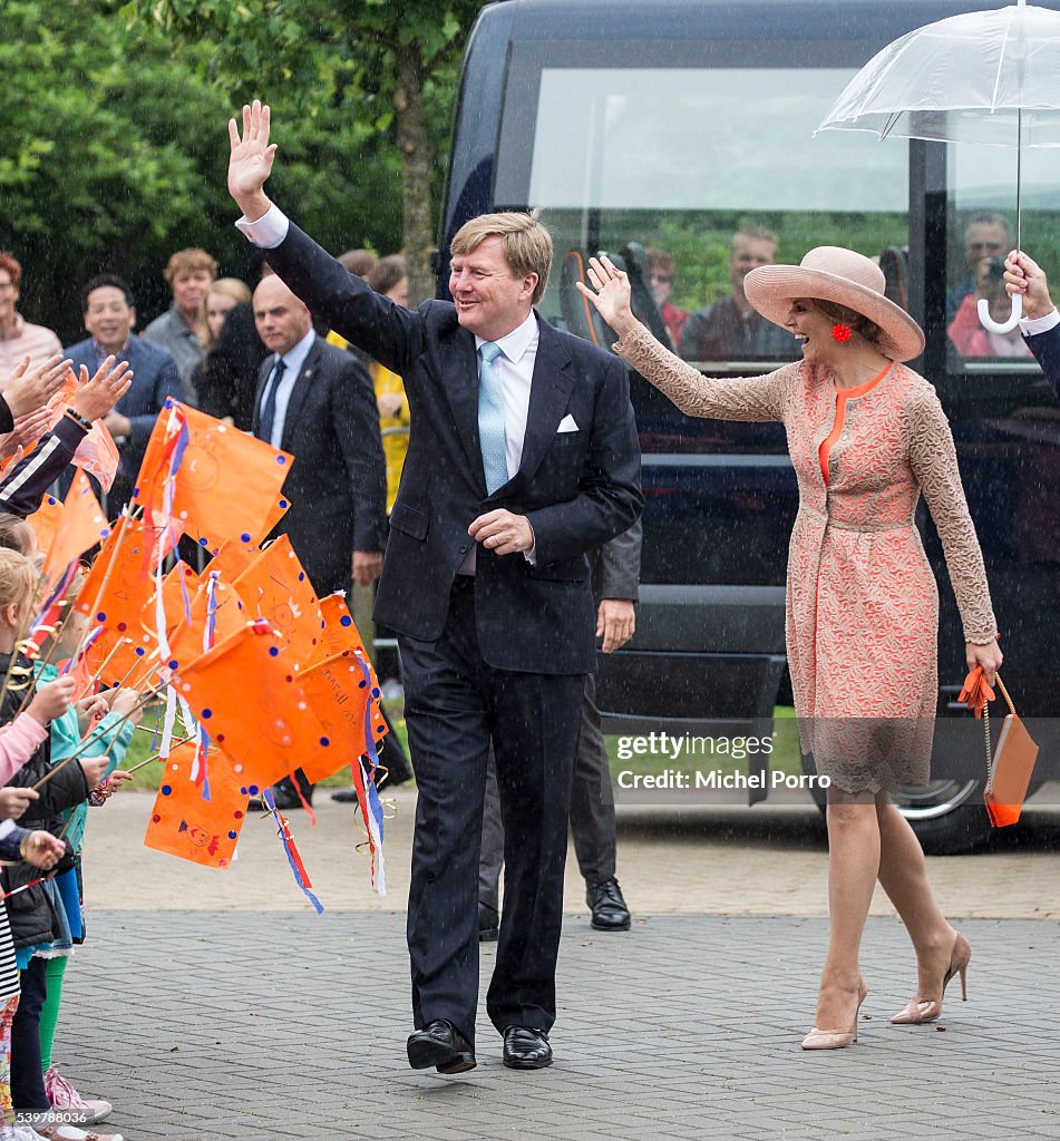 King Willem-Alexander and Queen Maxima Of The Netherlands Tour Friesland Province
