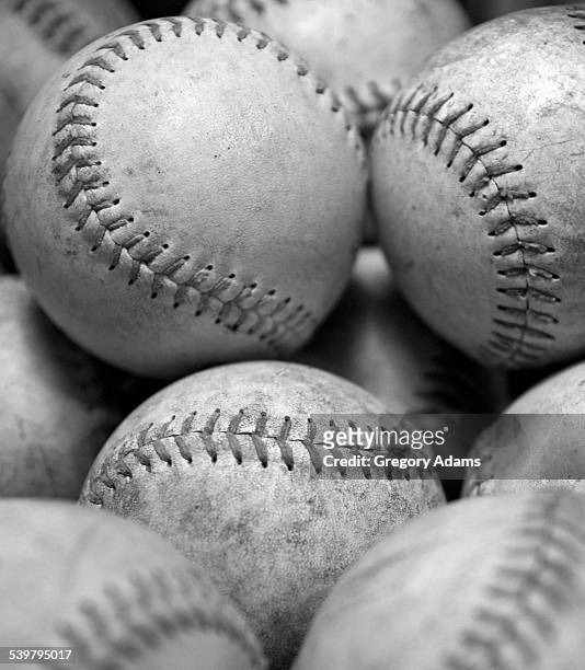 black and white photo of softballs - hatboro photos et images de collection