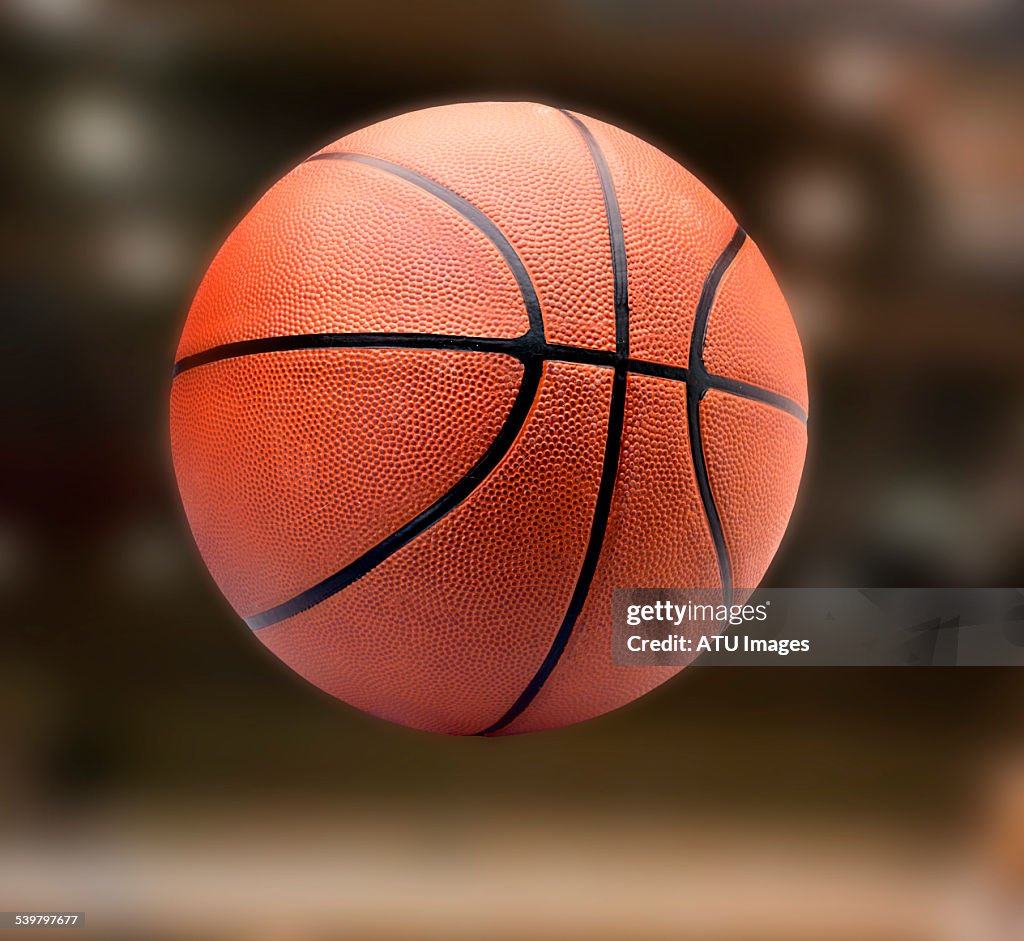 Basketball on court