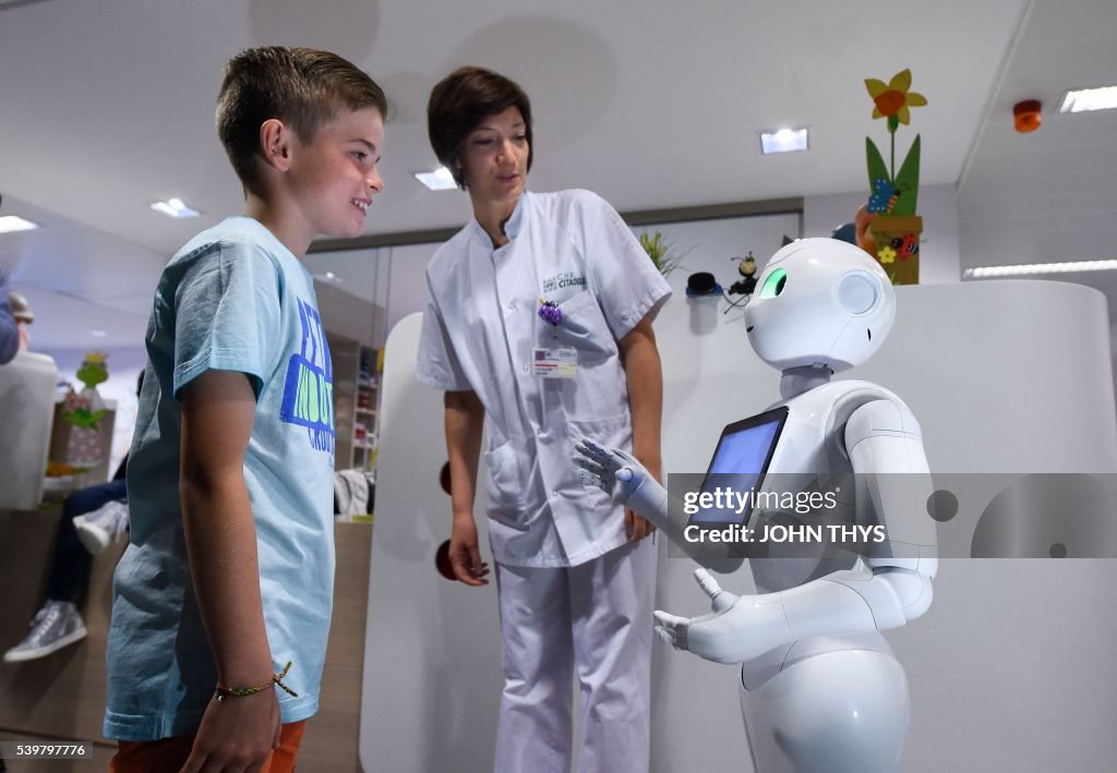 BELGIUM-SCIENCE-ROBOTIC-HOSPITAL-ROBOT-PEPPER