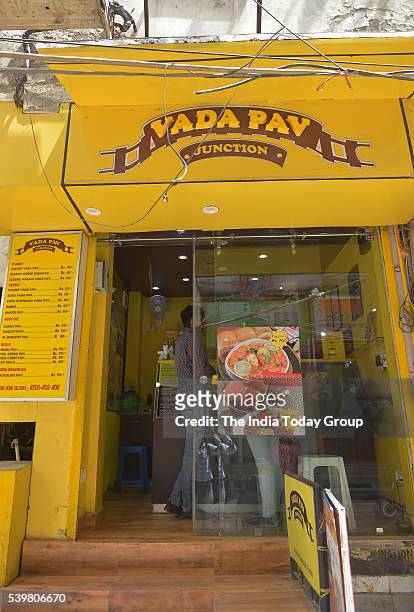 View of Vada Pav Junction Restaurant at Satya Niketan in New Delhi.