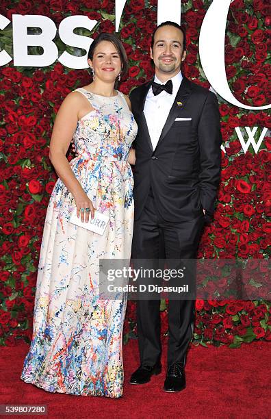 Lin-Manuel Miranda and Vanessa Nadal attend the 70th Annual Tony Awards at the Beacon Theatre on June 12, 2016 in New York City.