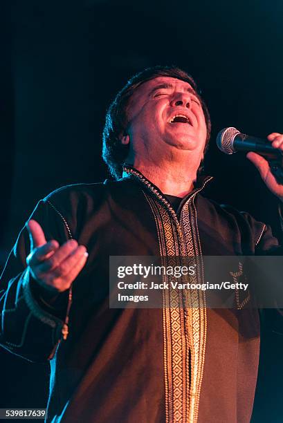 Moroccan-Israeli cantor Emil Zrihan performs at the 12th Annual GlobalFest on the Marlin Room Stage at Webster Hall, New York, New York, January 11,...