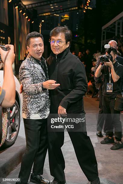 Actor Jackie Chan , Huayi co-founder Wang Zhonglei attend the Fashion Pop gala held by Huayi Brothers Media Corp during the 19th Shanghai...