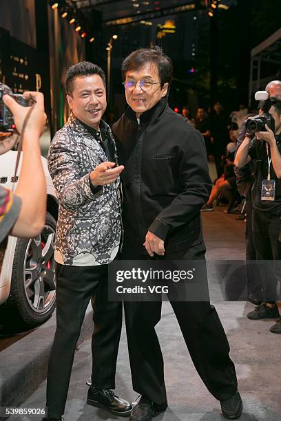 Actor Jackie Chan , Huayi co-founder Wang Zhonglei attend the Fashion Pop gala held by Huayi Brothers Media Corp during the 19th Shanghai...