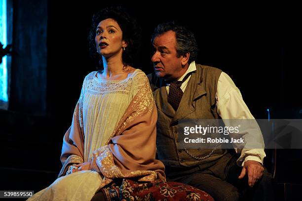 Anna Friel as Yelena and Ken Stott as Uncle Vanya in Anton Chekhov's Uncle Vanya directed by Lindsay Posner at the Vaudville Theatre in London.