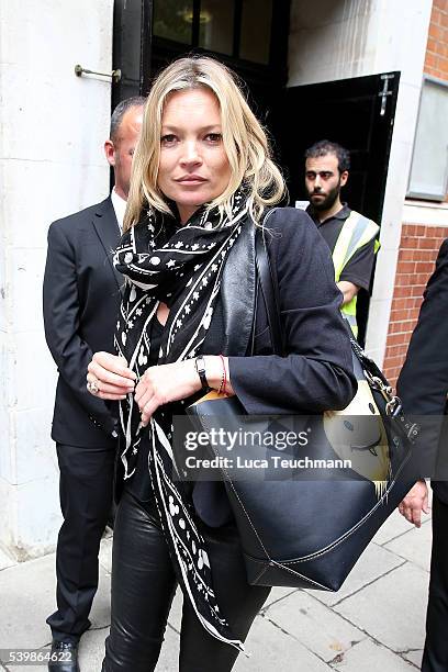 Kate Moss attend the Coach show during The London Collections Men SS17 at on June 13, 2016 in London, England.