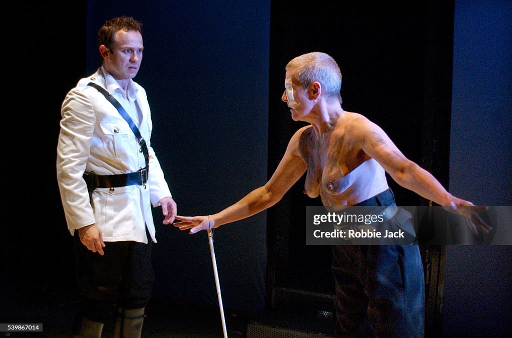 John Kazek and Lucianne McEvoy in the production "Thebans" at the