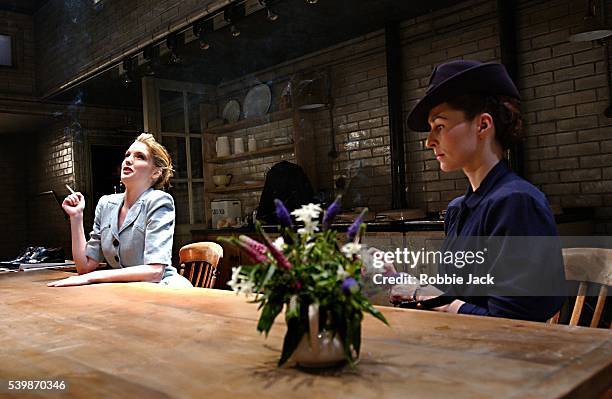 Kelly Reilly and Helen Baxendale in the production "After Miss Julie" at the Donmar Warehouse London. Robbie Jack/Corbis