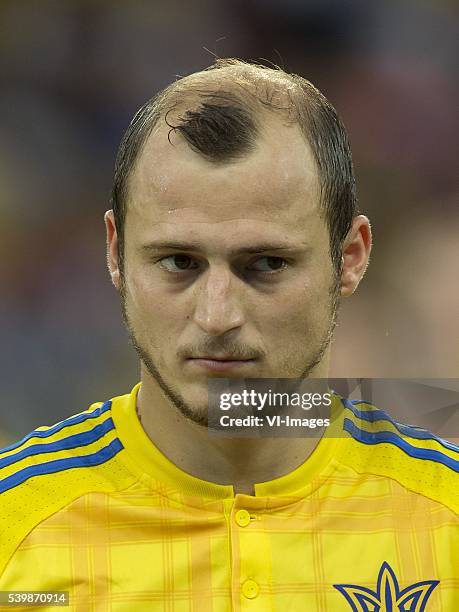 Roman Zozulya of Ukraine during the UEFA EURO 2016 Group C group stage match between Germany and Ukraine at the SStade Pierre-mauroy on june 12, 2016...