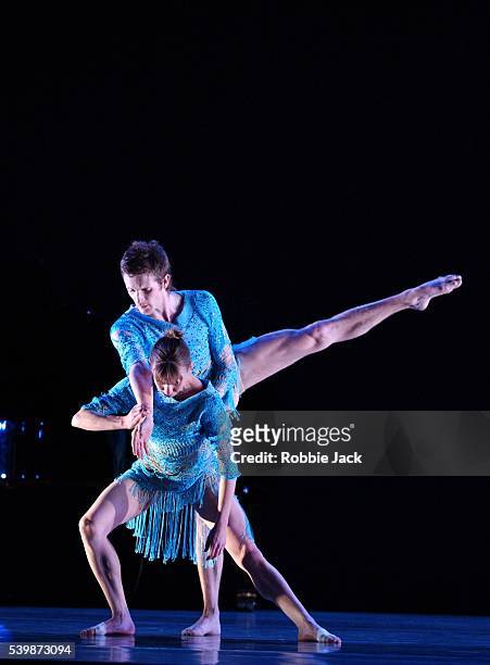 Sonja Peedo and Martin Lawrance in the Richard Alston Dance Company production "Shimmer" at Sadlers Wells Theatre London. Robbie Jack/Corbis