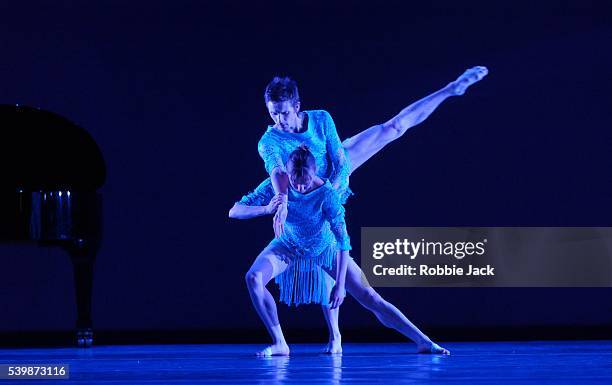 Sonja Peedo and Martin Lawrance in the Richard Alston Dance Company production "Shimmer" at Sadlers Wells Theatre London. Robbie Jack/Corbis