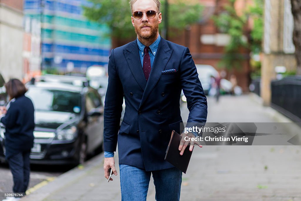 Street Style - London Collections Men SS17