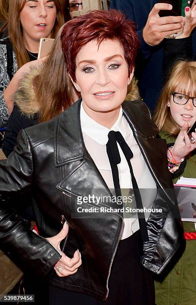 Sharon Osbourne arrives for the X Factor Auditions Manchester at Old Trafford on June 13, 2016 in Manchester, England.