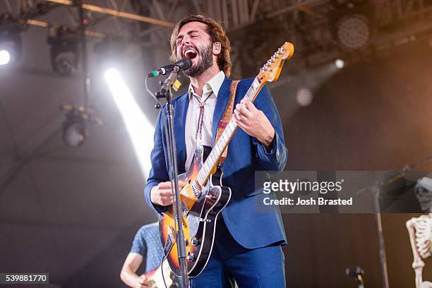 Ben Schneider of Lord Huron performs during the Bonnaroo Music & Arts Festival on June 12, 2016 in Manchester, Tennessee.