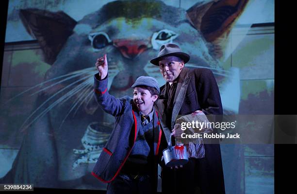 John Graham-Hall and William Sheldon in a production of the modern opera Man and Boy: Dada by Michael Nyman at the Almeida Theatre in London.