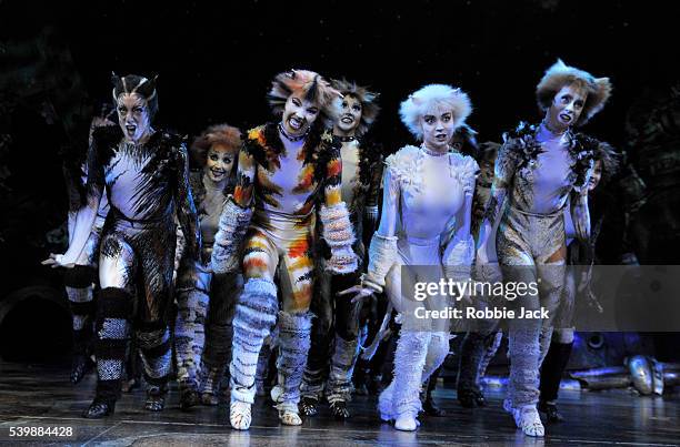 Artists of the company in Andrew Lloyd Webber's Cats directed by Trevor Nunn at the London Palladium.