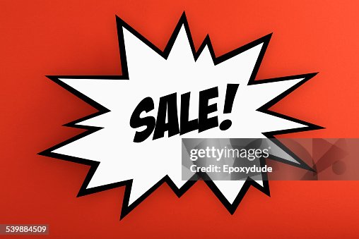 Exploding Plus Sign Exploding Commercial Sign With Sale Against Orange Background Photo ...