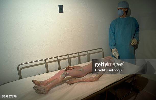 Mock-up of an alien autopsy scene at Glenn Dennis's UFO Museum in Roswell, New Mexico, 5th July 1996.